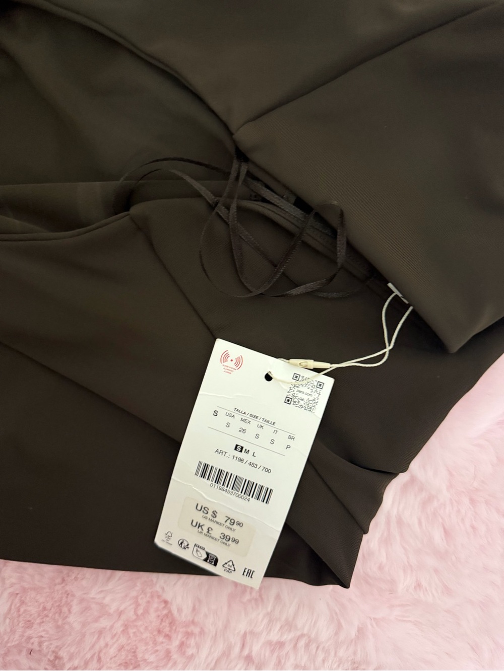 Zara Dark Brown Halter Maxi Dress with Sheer Skirt - Picture 12 of 14